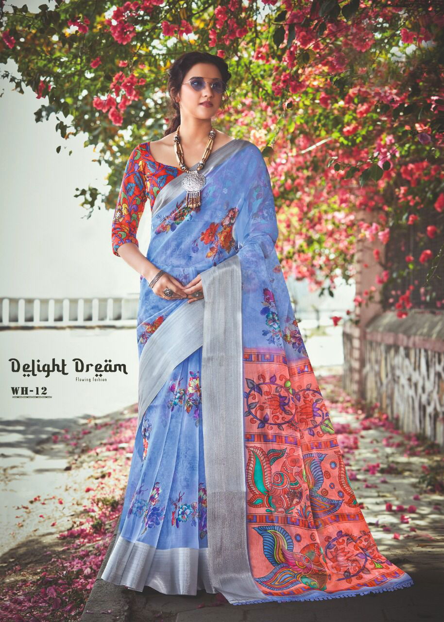 Sc White Lion Designer Printed Wholesale Party Wear Sarees
